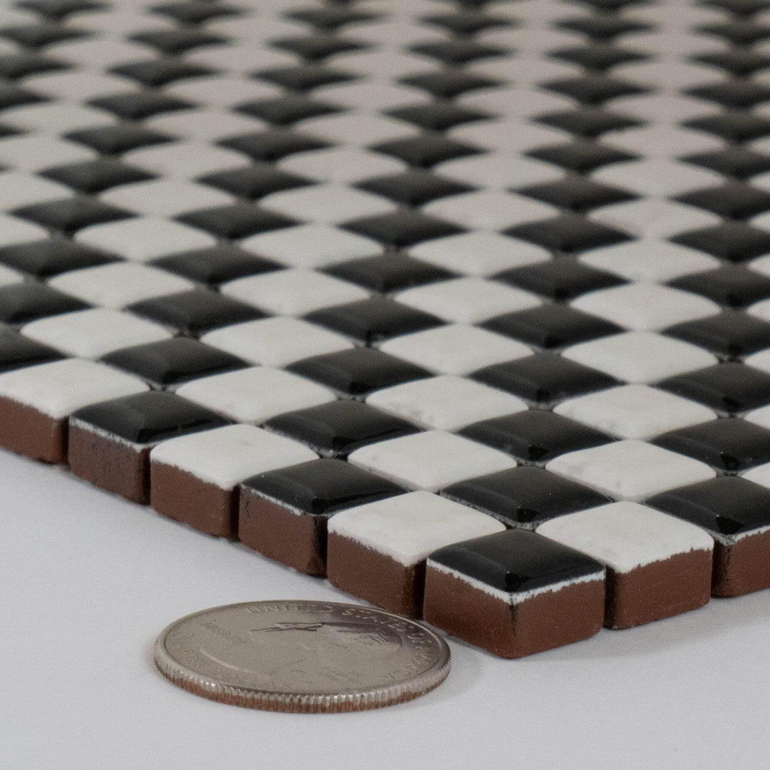 Keystone-Dama-12"-x-12"-Matte-Porcelain-Mosaic-Black