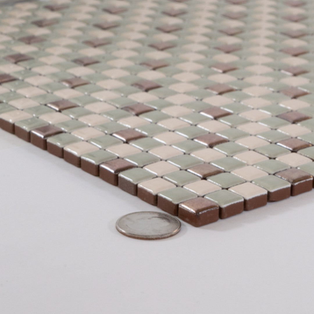 Keystone-Trio-12"-x-12"-Glossy-Porcelain-Mosaic-Ivory