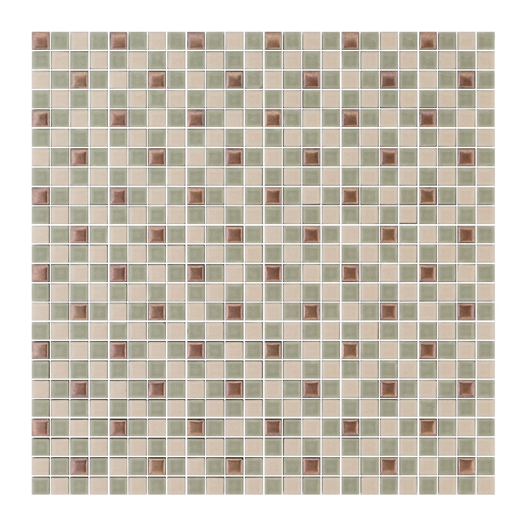 Keystone Trio 12" x 12" Glossy Porcelain Mosaic