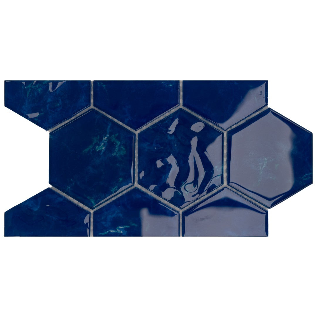 Keystone Hexagon 12" x 12" Glass 3" Hexagon Mosaic