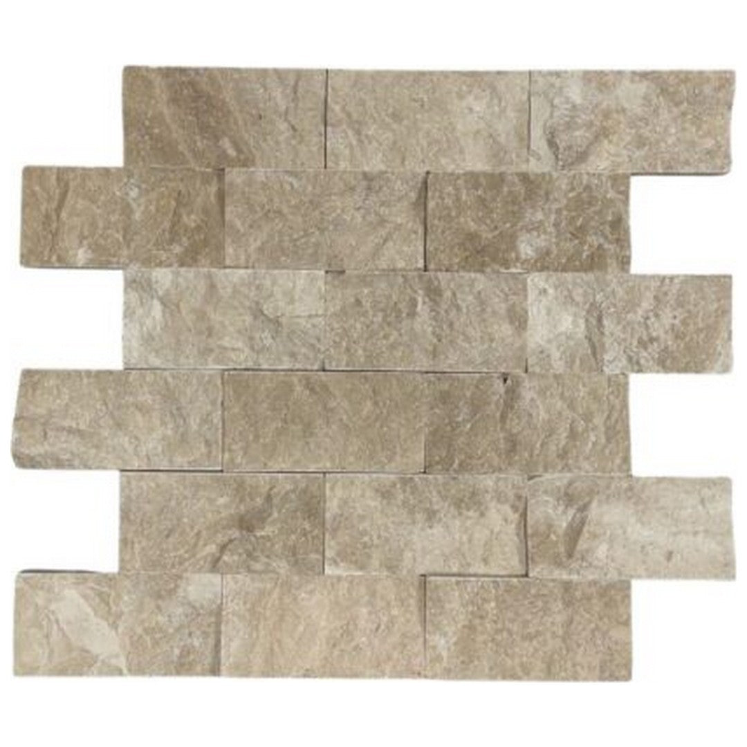 Keystone Troy Beige 12" x 12" Split Face Natural Stone Mosaic