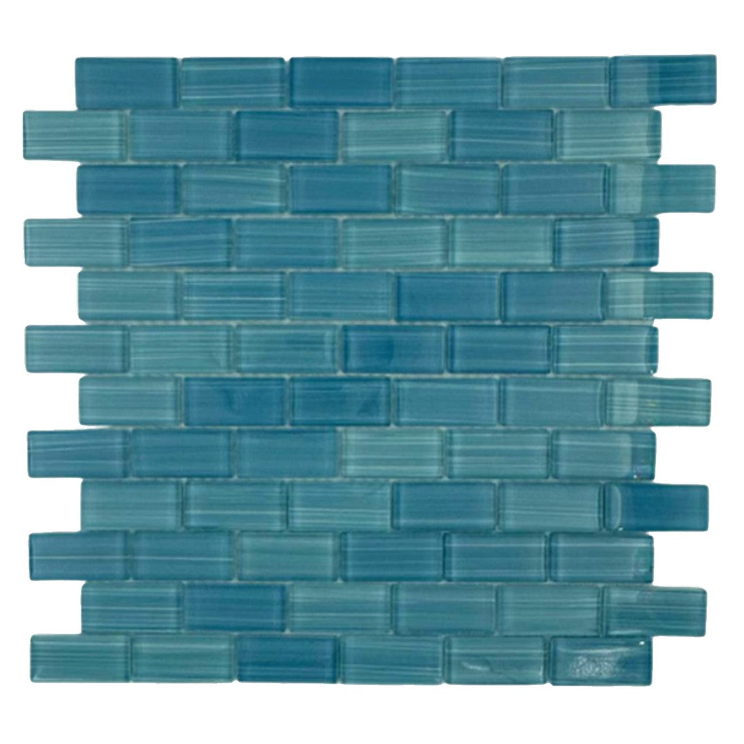 Keystone Seafoam 12" x 12" Glass Mosaic