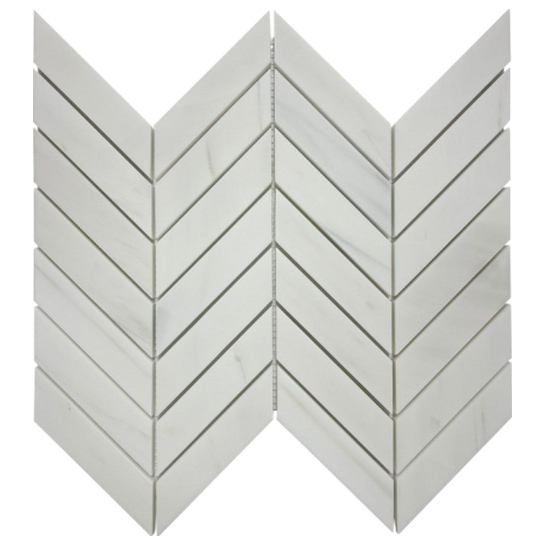 Keystone Dolomite Marble Chevron Mosaic