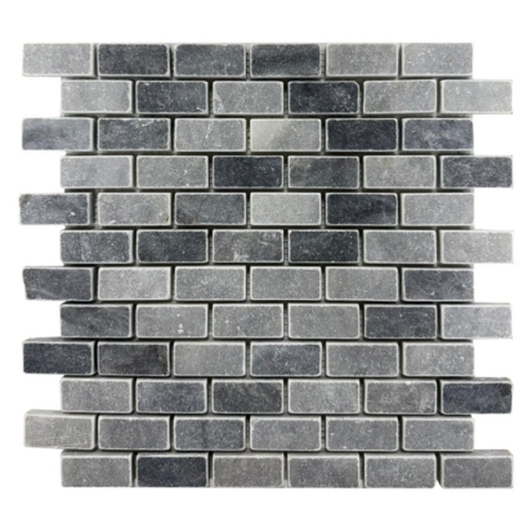 Keystone Maldives Blue 12" x 12" Tumbled Marble 1x2" Mosaic