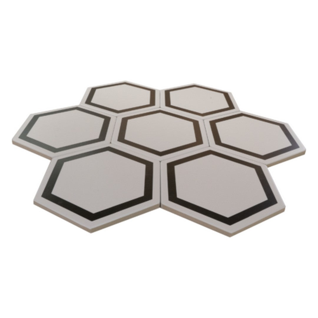 Keystone-Examatt-Decora-6"-Matte-Porcelain-Hexagon-Tile-Exatarget-Bianco