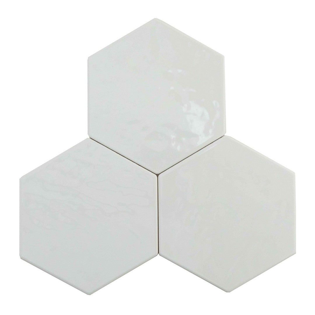 Keystone Exabright 6" Glossy Ceramic Hexagon Tile