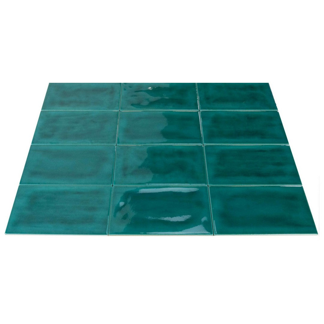 Keystone-Briolette-4"-x-8"-Glossy-Ceramic-Wall-Tile-Smeraldo