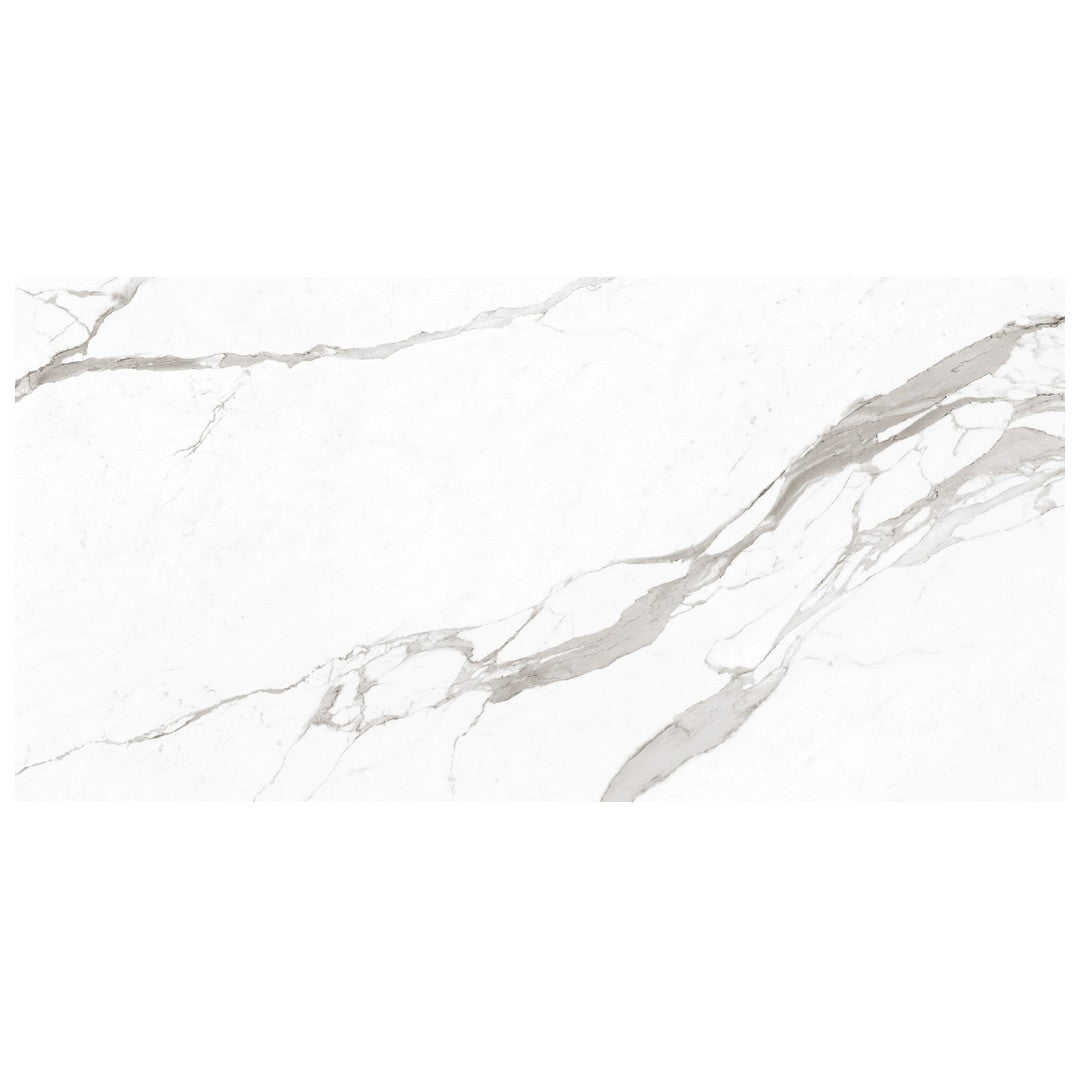 Keystone Statuario Superiore 24" x 48" Polished Porcelain Floor Tile