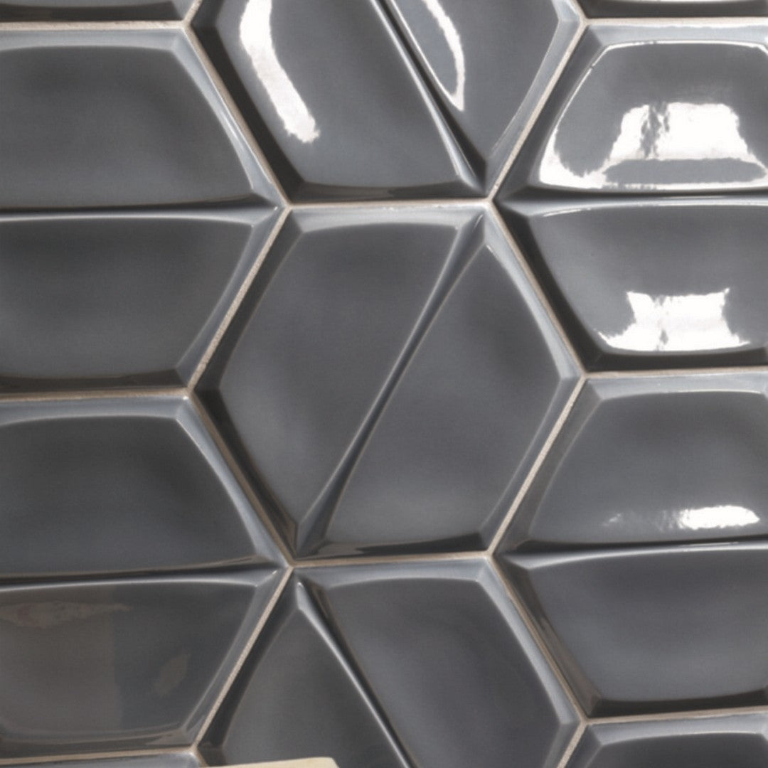 Keystone-Magnolia-7"-Glossy-Ceramic-Hexagon-Tile-Storm