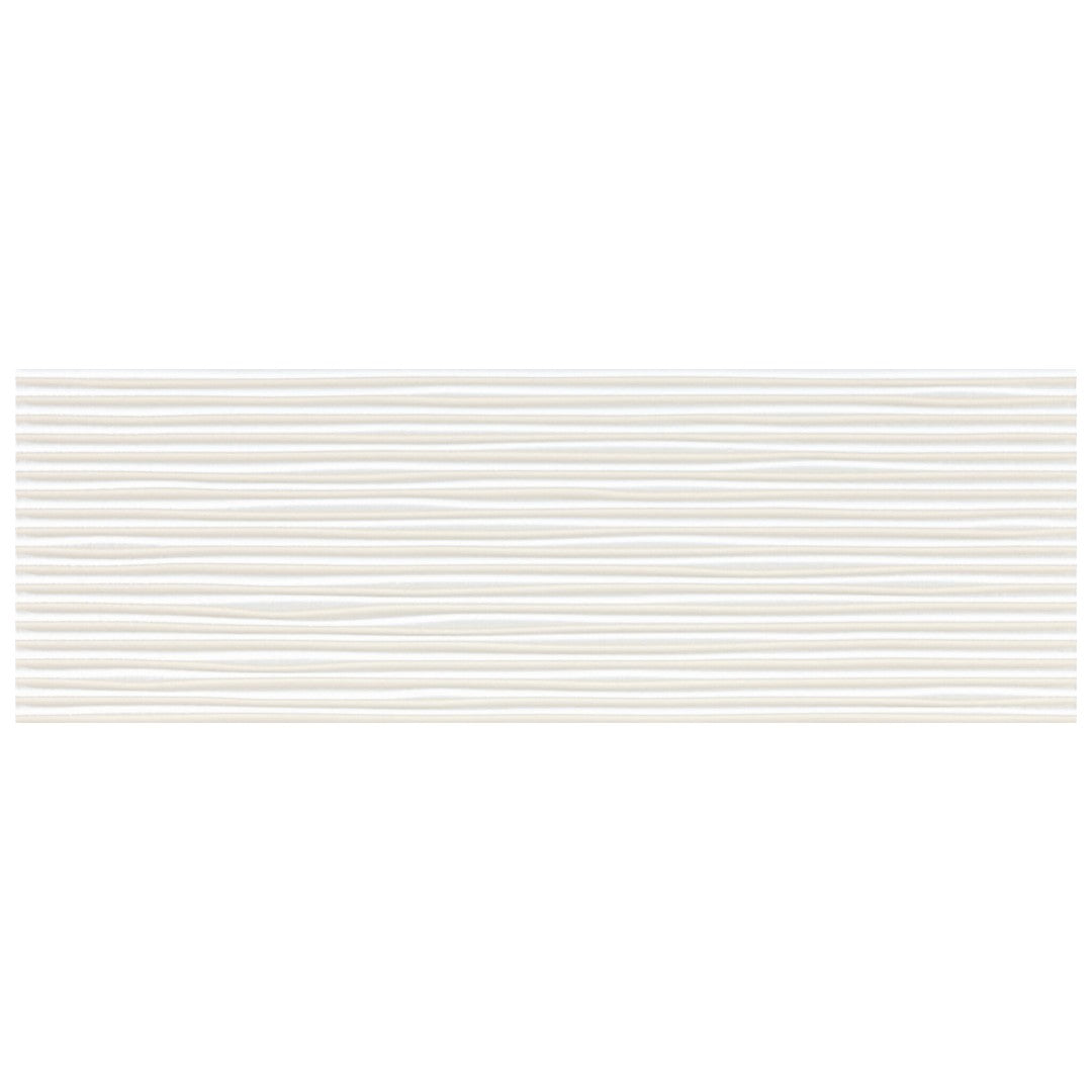 Keystone Blanco Deco 12" x 36" Matte Ceramic Wall Tile