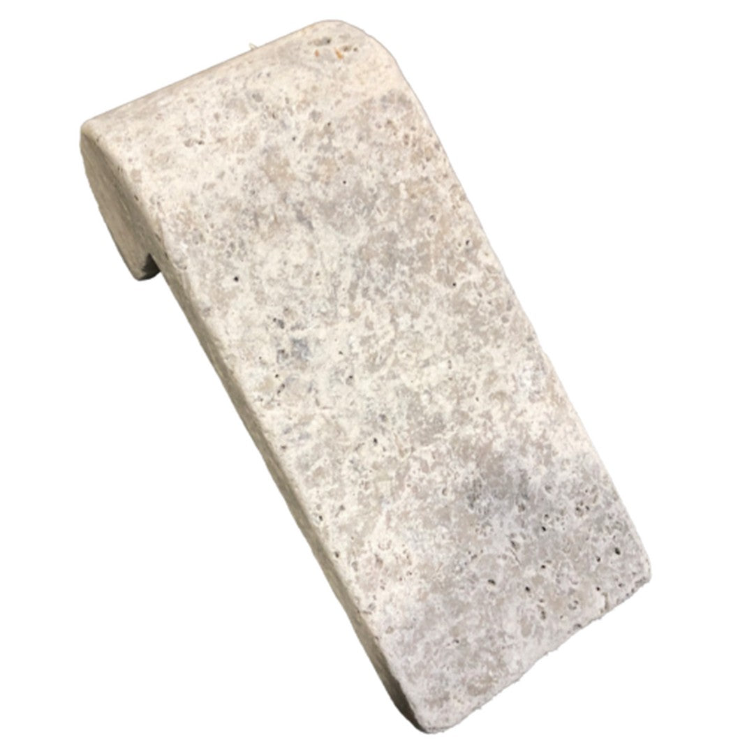 Keystone Nordic Silver 4" x 9" Travertine Remodeling Bullnose Coping