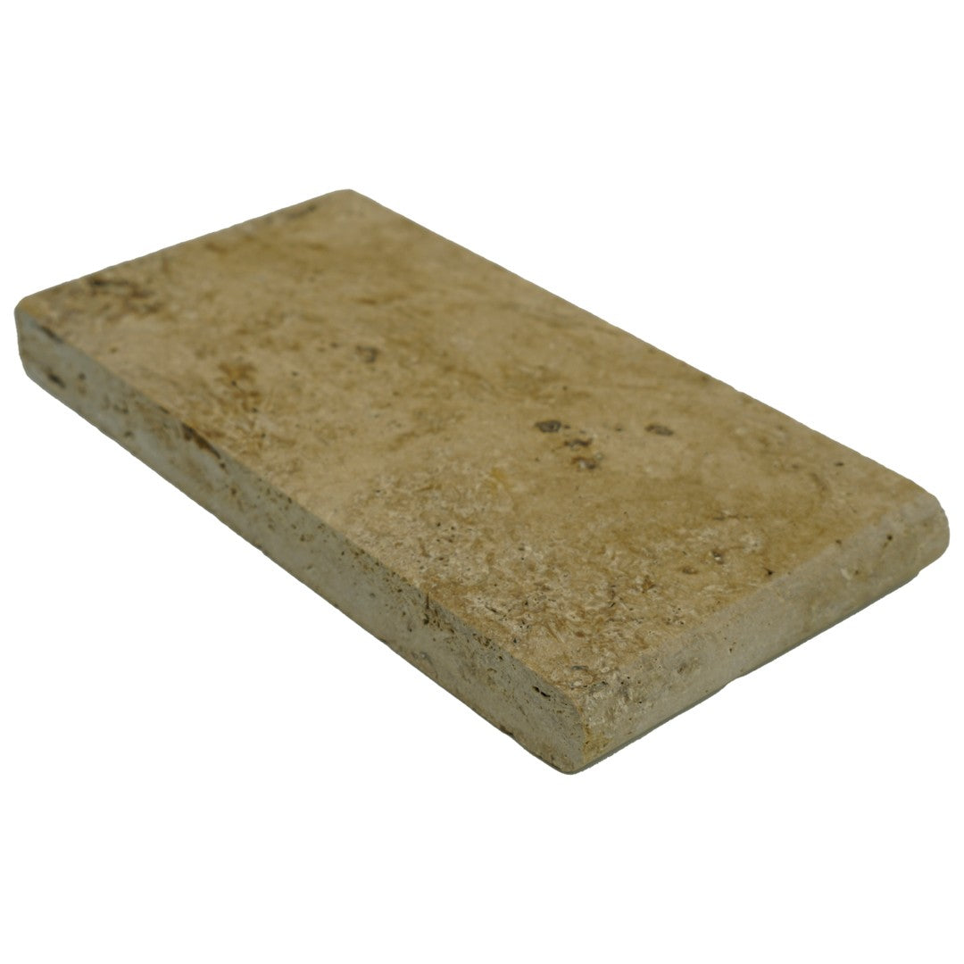 Keystone Tuscany Rustic 6" x 12" Travertine 3cm Bullnose Coping