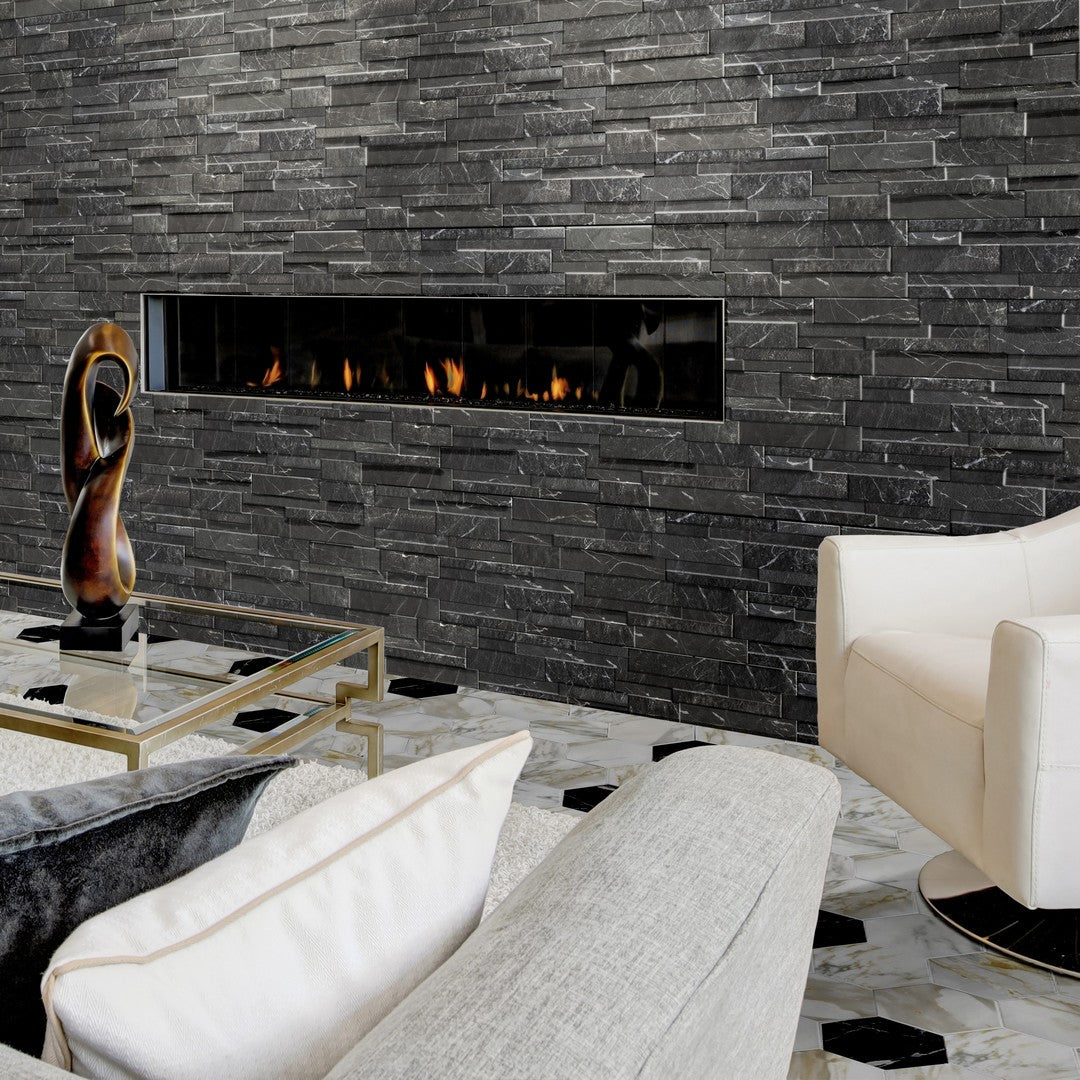 Tesoro-Marmi-6.25-x-15.25-Pressed-Textured-Porcelain-Ledgerstone-Black