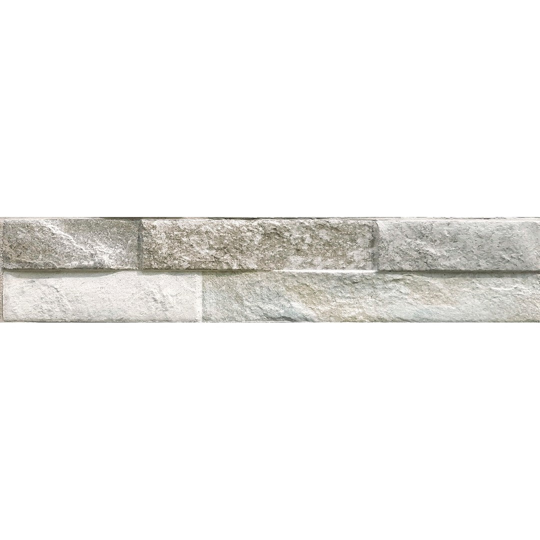 Tesoro Rock 3" x 15" Pressed Textured Porcelain Ledgerstone