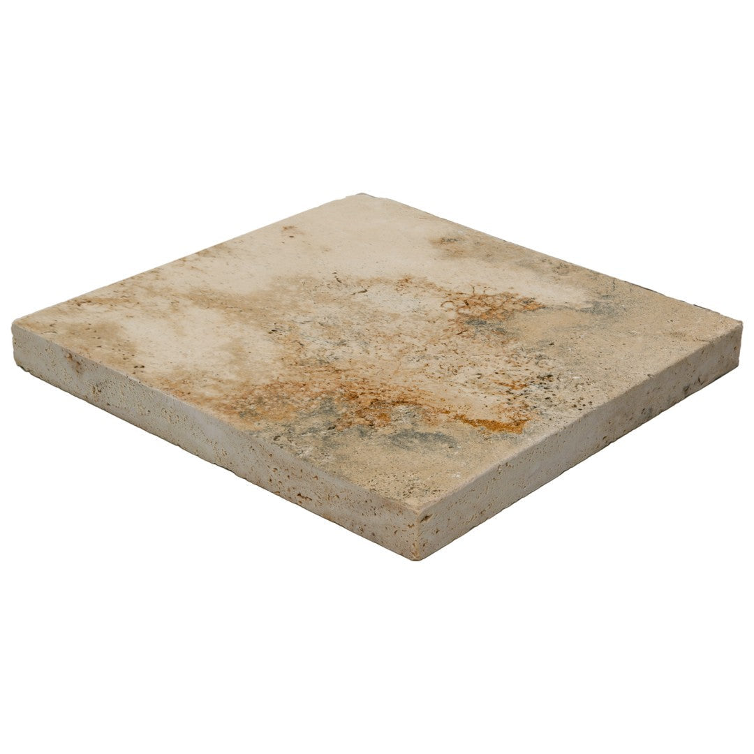 Keystone-Ivory-Rustic-12"-x-12"-Tumbled-Travertine-Paver-Ivory-Rustic