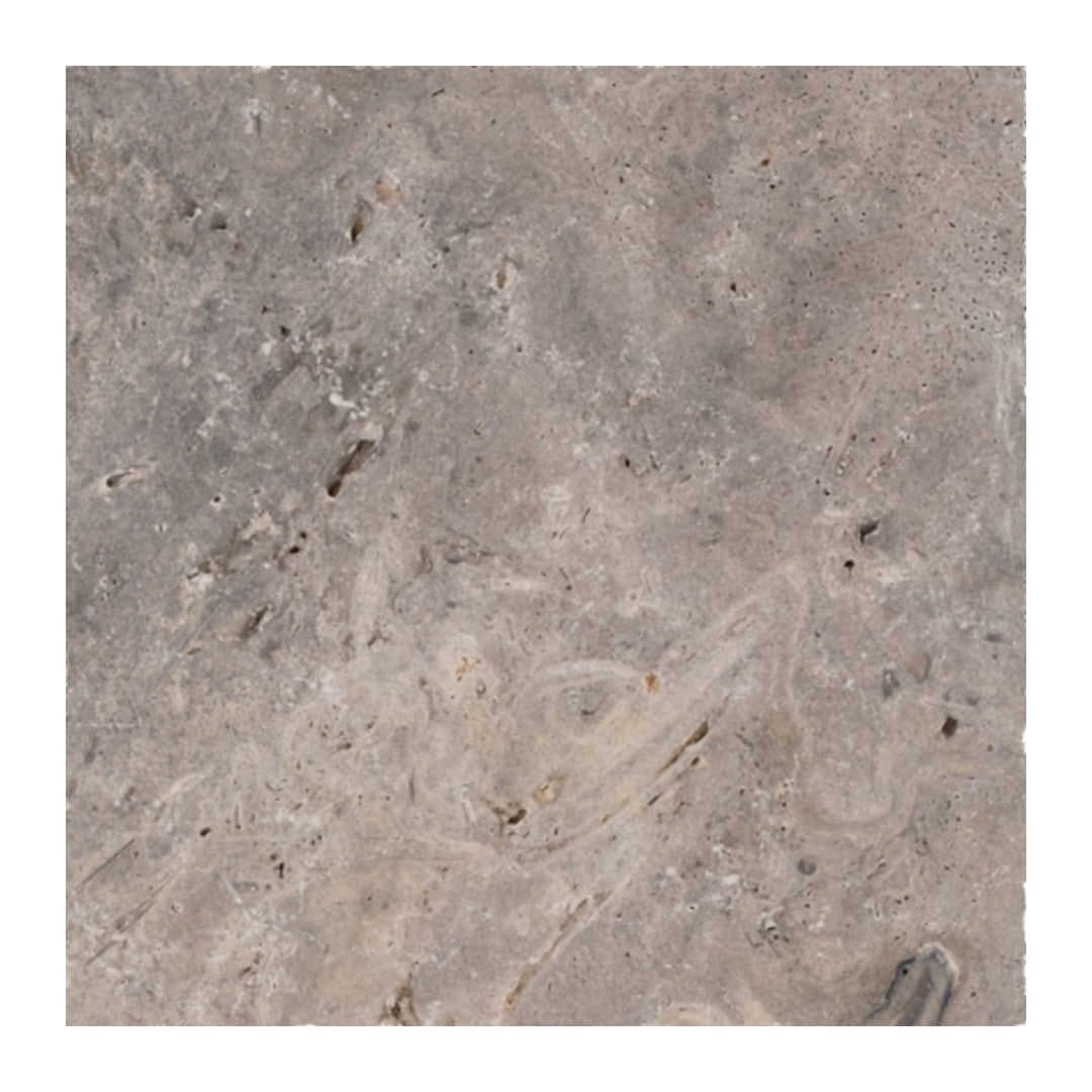Keystone Nordic Silver 12" x 12" Tumbled Travertine Paver