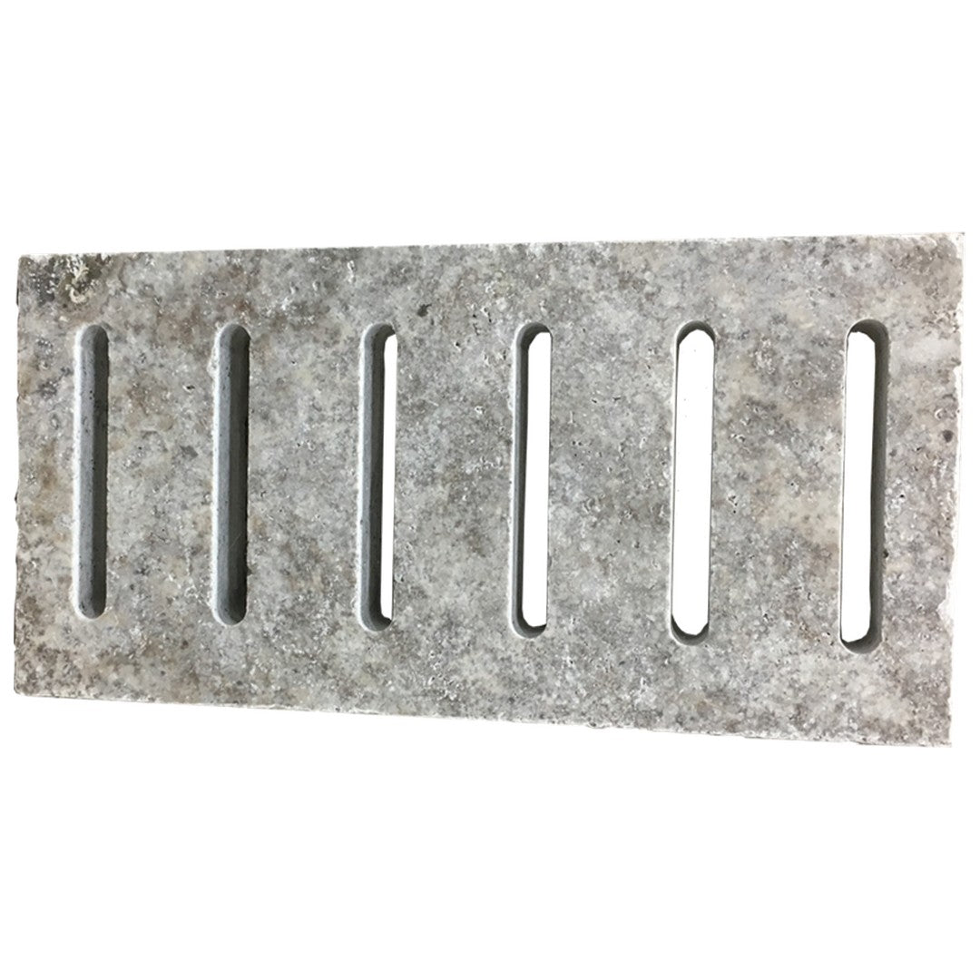 Keystone Nordic Silver 6" x 12" Travertine Deck Drain Paver