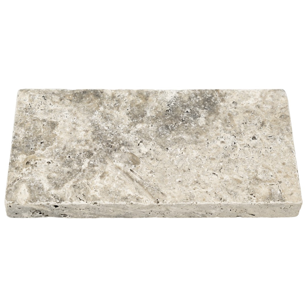 Keystone Nordic Silver 6" x 12" Tumbled Travertine Paver