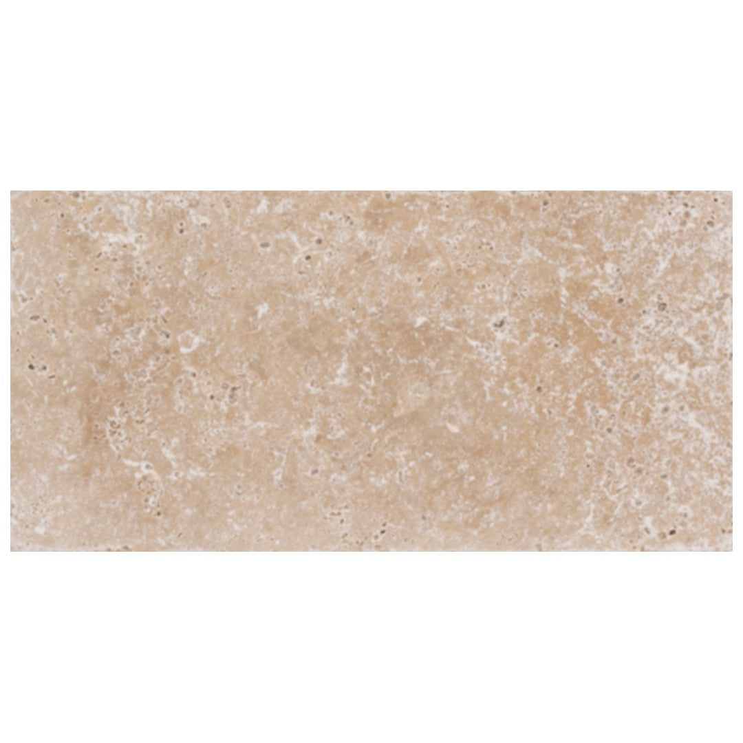 Keystone Ivory Light 6" x 12" Tumbled Travertine Paver