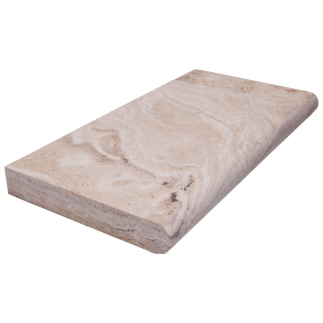 Keystone Tiramisu 12" x 24" Travertine 5cm Bullnose Coping