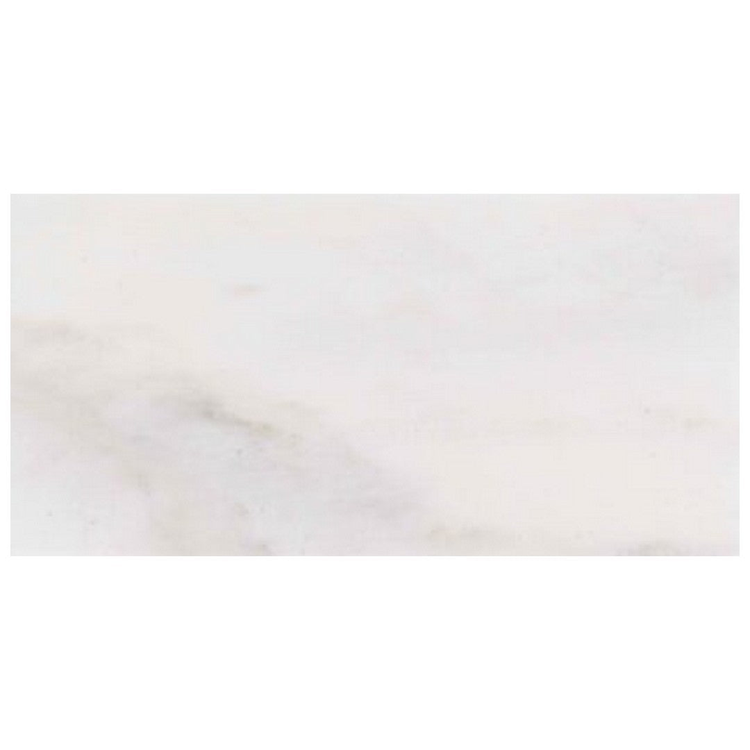 Keystone Snow White 12" x 24" Honed Marble Filled Tile