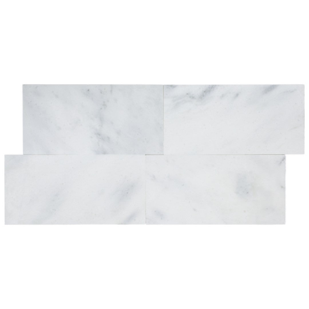 Keystone Snow White 12" x 24" Polished Marble Tile