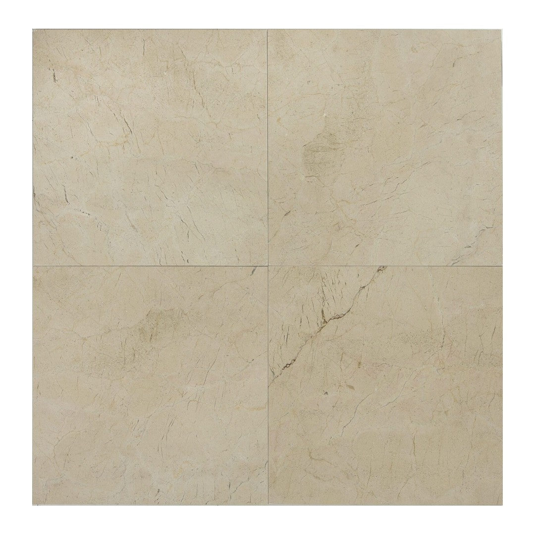 Keystone Crema Marfil 18" x 18" Polished Marble Tile