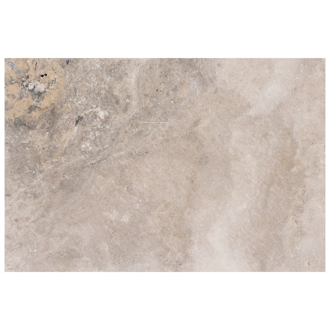 Keystone Nordic Silver 16" x 24" Tumbled Travertine Tile