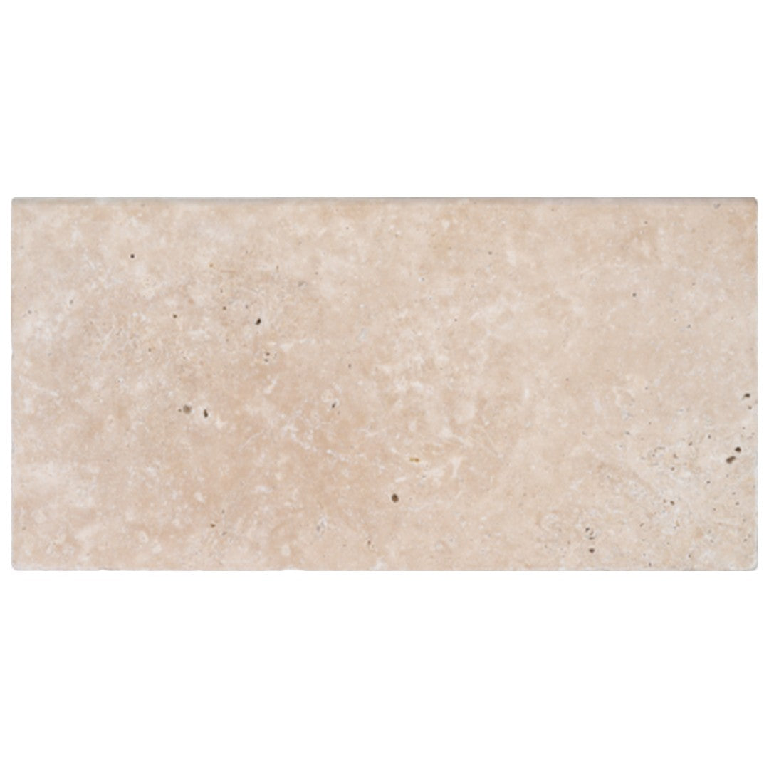 Keystone Light Classic 12" x 24" Travertine Bullnose Coping