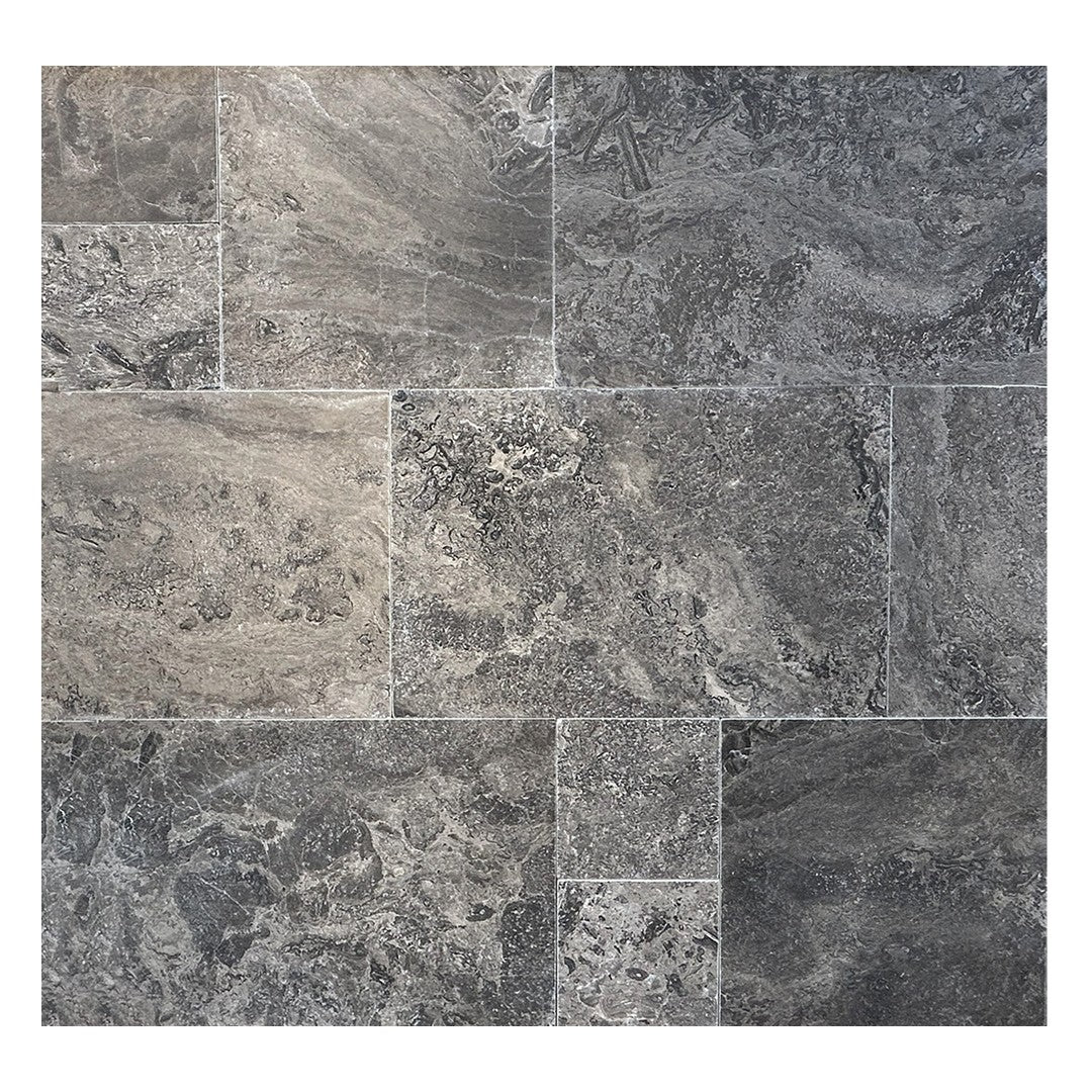 Keystone Excalibur Tumbled Travertine Versailles Pattern Paver