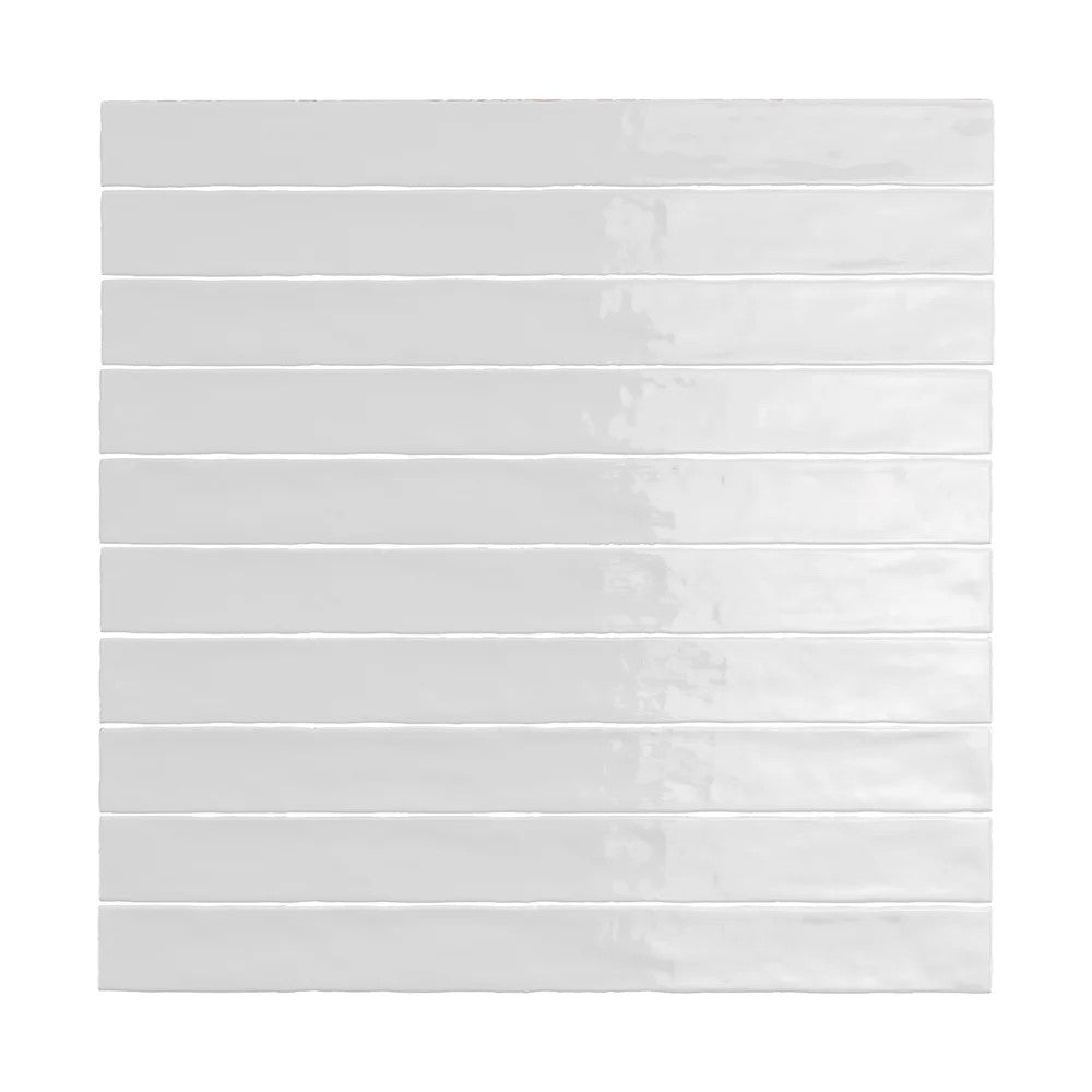 Lungarno Linea 2" x 20" Pressed Glossy Ceramic Undulated Wall Tile