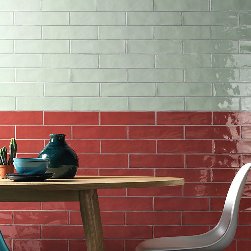 Lungarno-Linea-3-x-12-Pressed-Glossy-Ceramic-Undulated-Wall-Tile-Terracotta