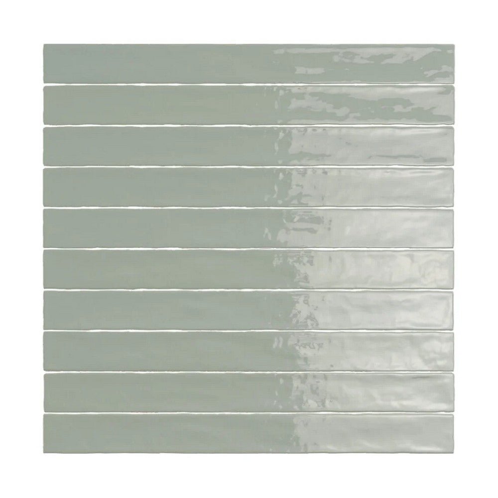 Lungarno Linea 2" x 20" Pressed Glossy Ceramic Undulated Wall Tile