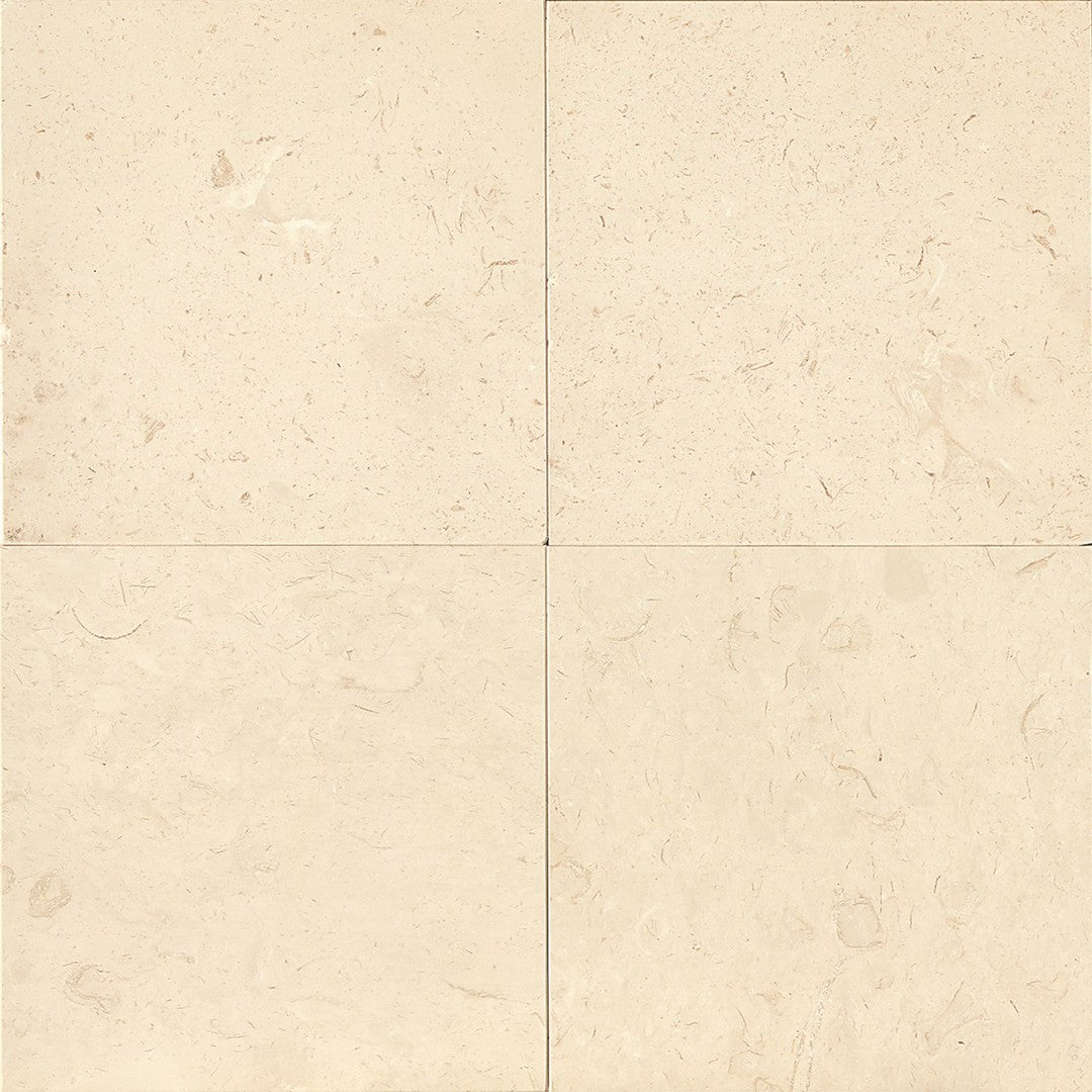 Bedrosians Limestone Corinthian White 24" x 24" Honed Tile