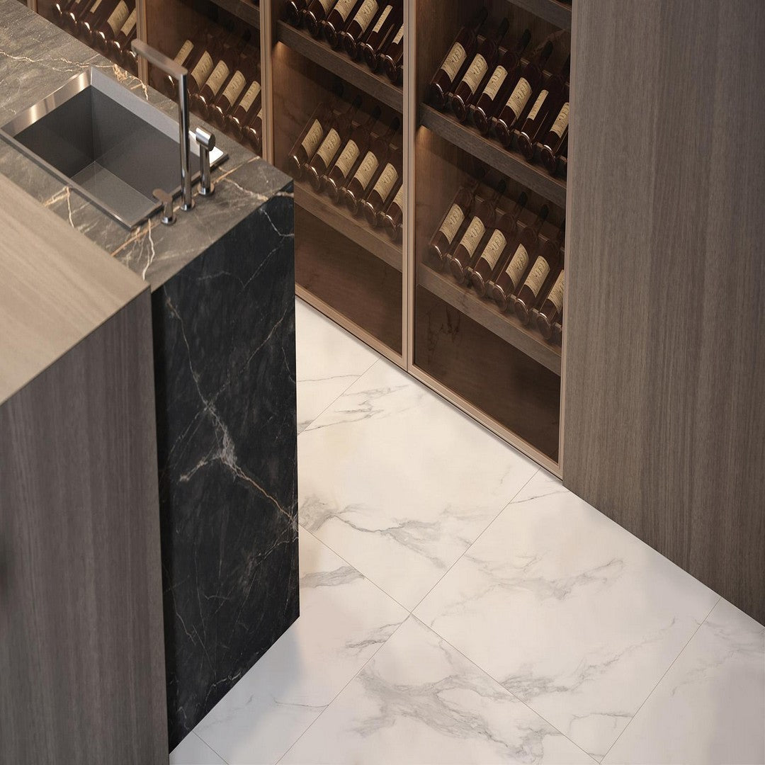 Tesoro-Ibiza-24-x-24-Rectified-Polished-Porcelain-Tile-Marble-White