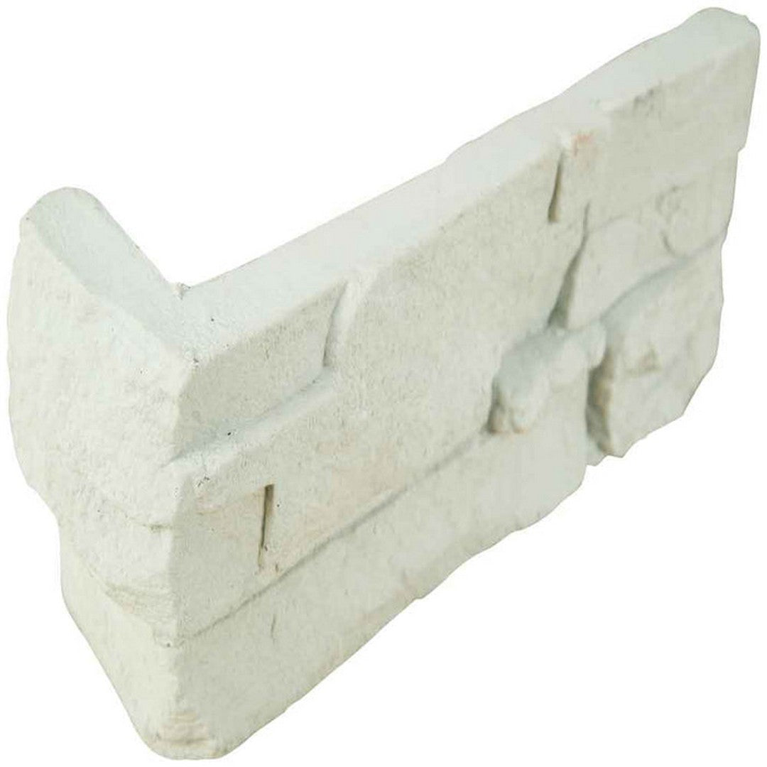 MS International Terrado Copen Snow 4" Natural Manufactured Stone Veneers Concrete Ledgestone Corner