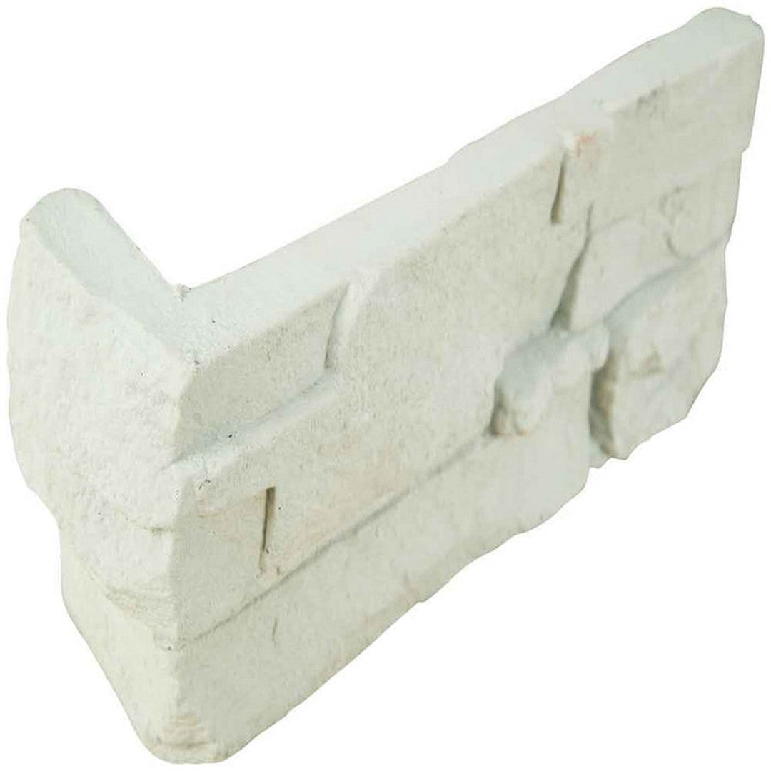 MS International Terrado Copen Snow 4" x RL Natural Manufactured Stone Veneers Concrete Ledgestone Corner