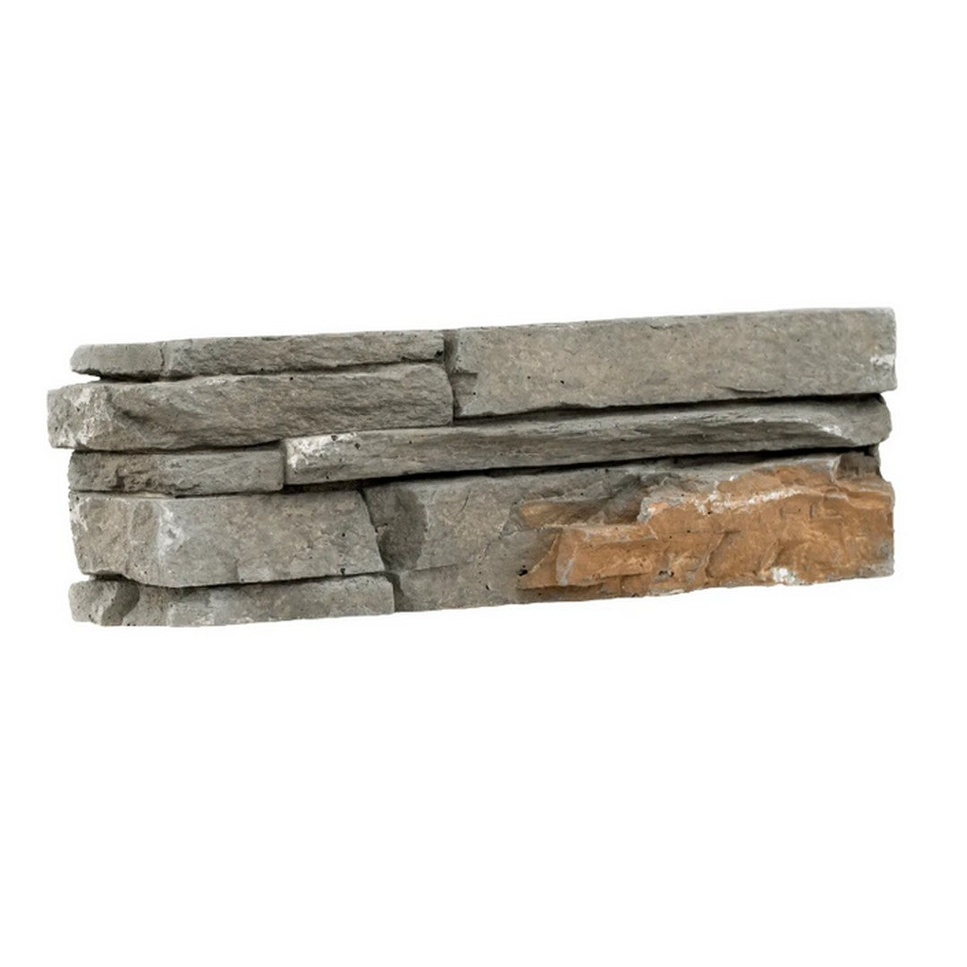 MS International Terrado Denali Gray 4" Natural Manufactured Stone Veneers Concrete Ledgestone Corner
