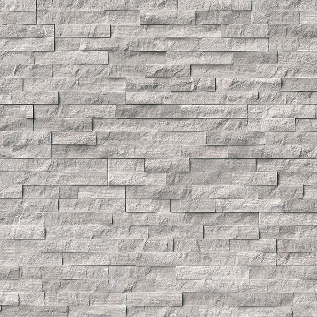 MS International RockMount Gray Oak 6" x 24" Splitface Stacked Stone Panel Marble Ledgestone