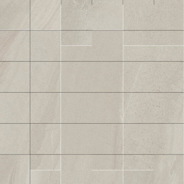 Happy Floors Limerock 12" x 12" Natural Porcelain 2" Mosaic