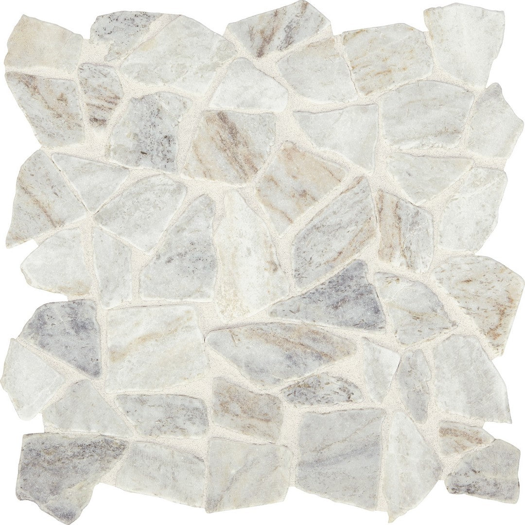 Marazzi Presario 12" x 12" Tumbled River Pebble Natural Stone Mosaic