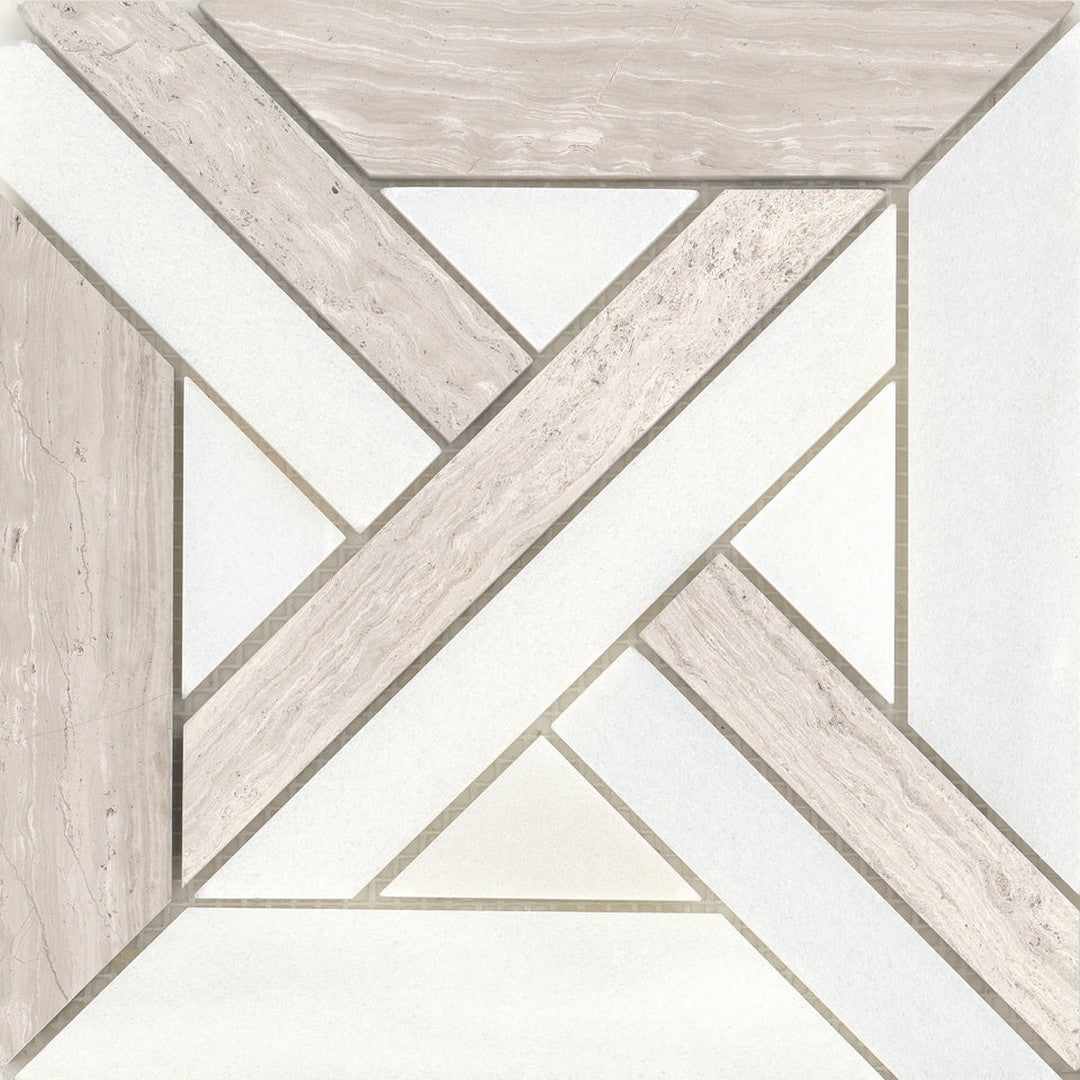 Emser Alluro 9" x 9" Pressed Polished Marble Mosaic