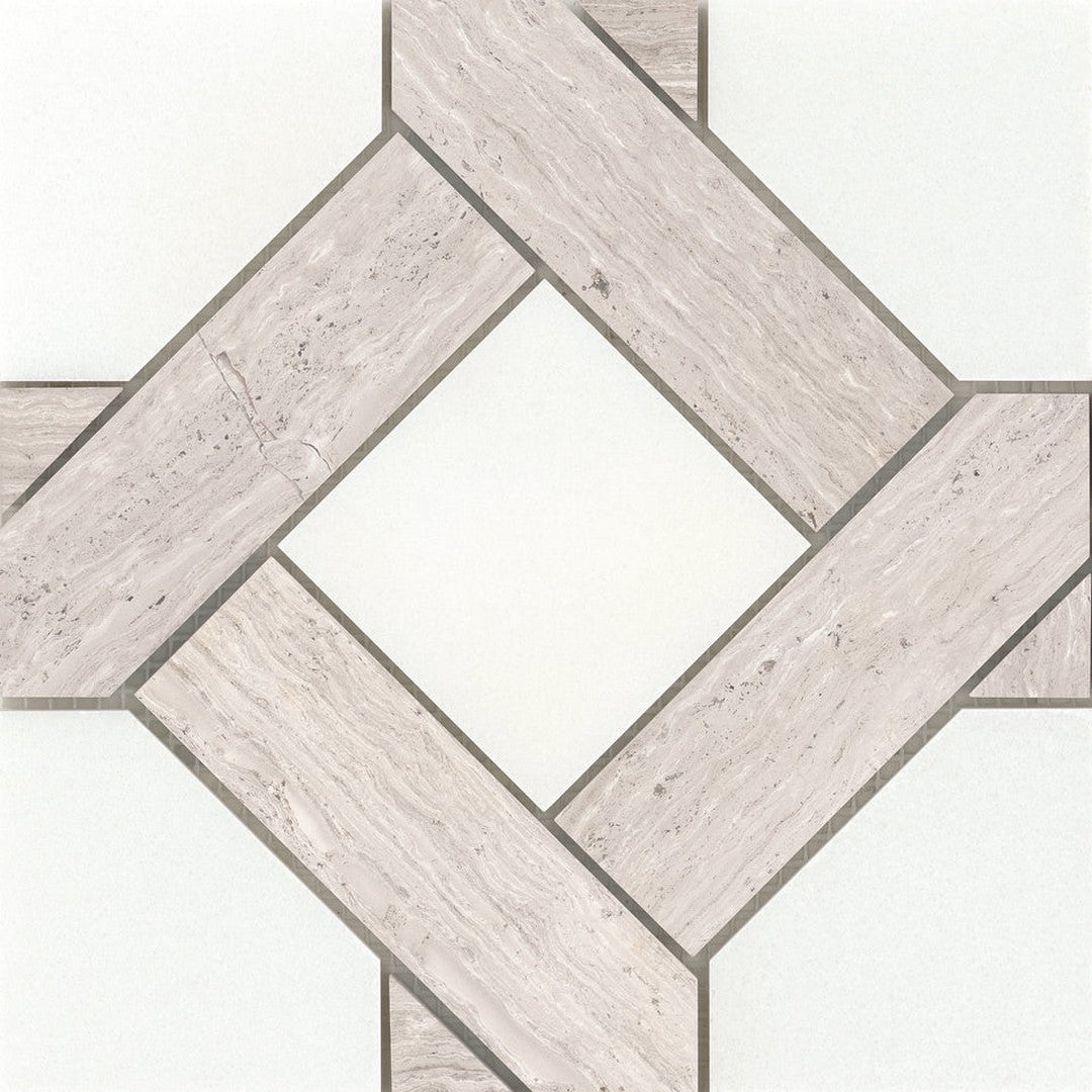 Emser Alluro 9" x 9" Pressed Polished Marble Mosaic