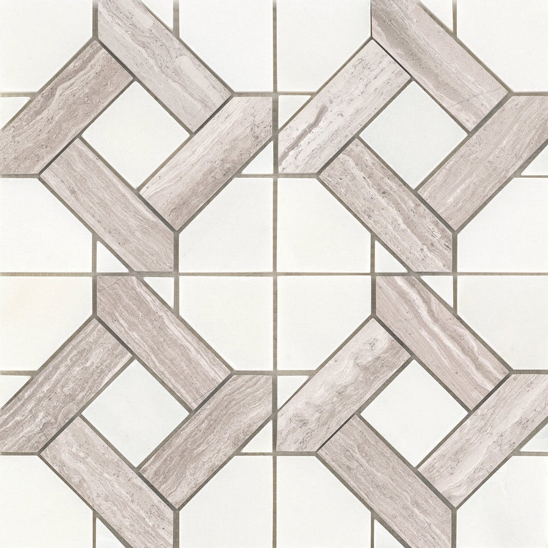 Emser Alluro 12" x 12" Pressed Polished Marble Mosaic