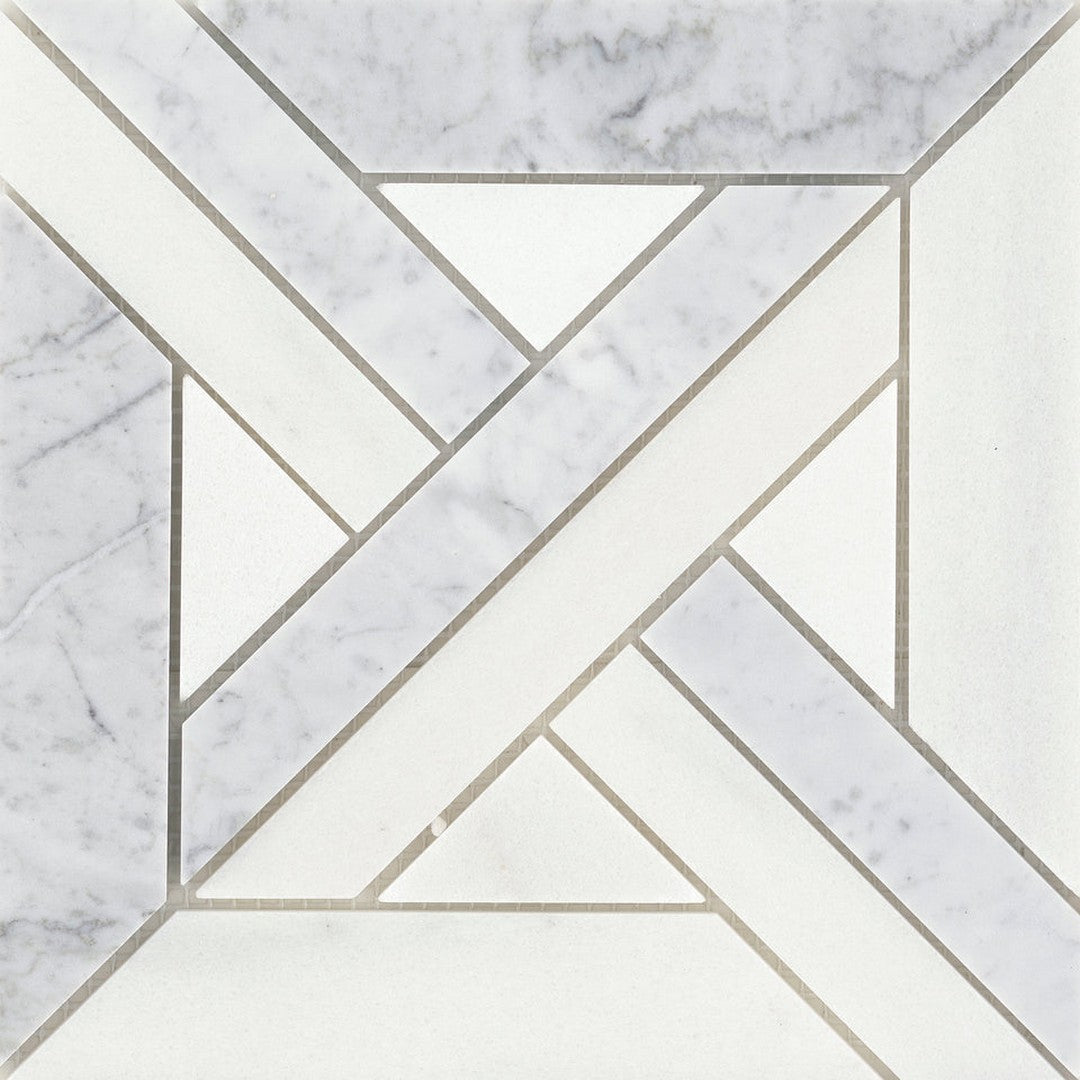 Emser Alluro 9" x 9" Pressed Polished Marble Mosaic