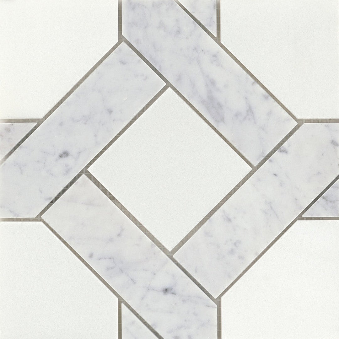 Emser Alluro 9" x 9" Pressed Polished Marble Mosaic