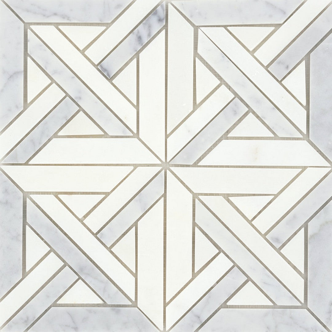 Emser Alluro 12" x 12" Pressed Polished Marble Mosaic