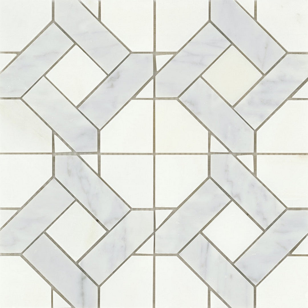 Emser Alluro 12" x 12" Pressed Polished Marble Mosaic