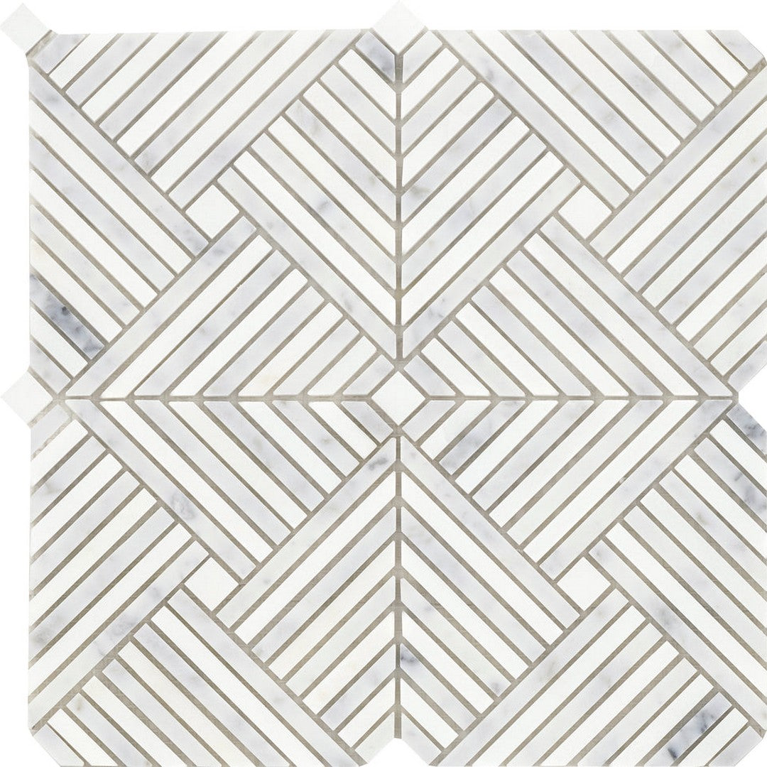 Emser Alluro 12" x 12" Pressed Polished Marble Mosaic