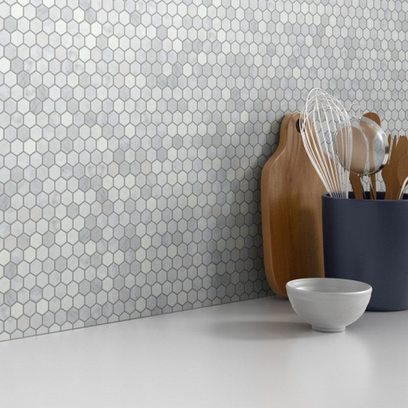 Emser-Gioia-12-x-12-Honed-0.5x1-Hexagon-Marble-Mosaic-Bianco